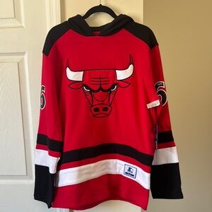 Chicago bulls Men’s Starter hockey style hoodie